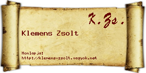 Klemens Zsolt névjegykártya
